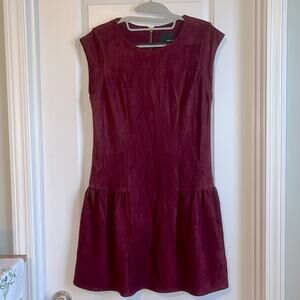 Anthropologie Greylin Saulina Faux Suede Drop Waist Dress